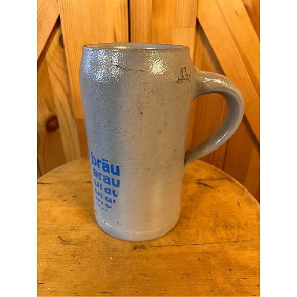 Vintage SCHWABEN BRAU 1L Stoneware Beer Mug Stein Cup Germany - Picture 3 of 8